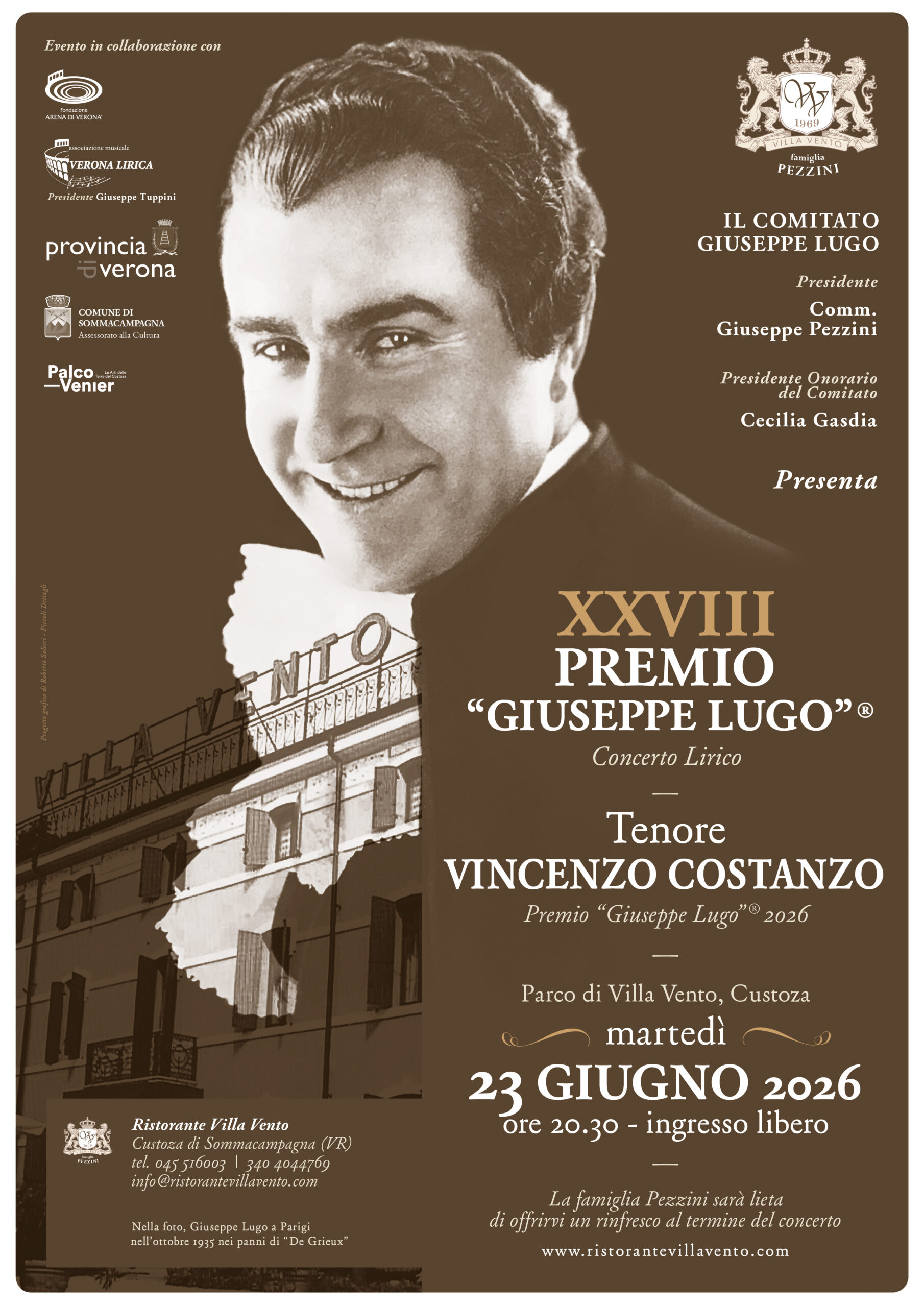 Parco di Villa Vento a Custoza – Torna il Premio “Giuseppe Lugo”